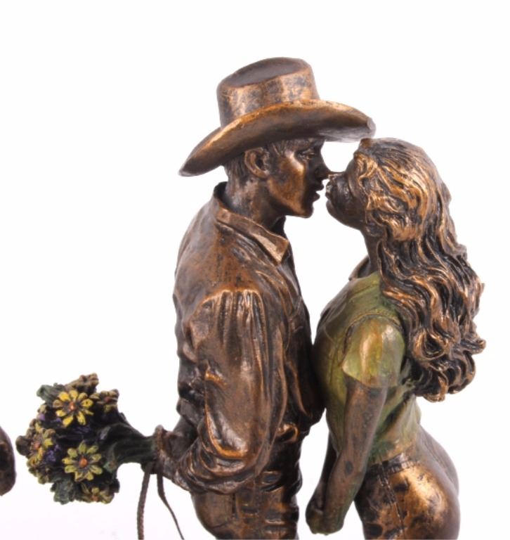 The Courting Cowboy Bronze Sculpture