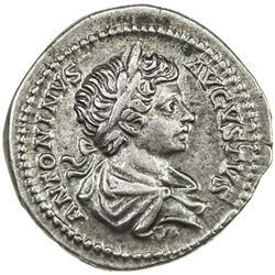 ROMAN EMPIRE: Caracalla, 198-217 AD, AR denarius (3.68g), Rome (203). VF-EF