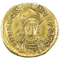 ROMAN EMPIRE: Marcian, 450-457 AD, AV solidus (3.28g), Constantinople. VF