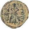 Image 1 : ARAB-BYZANTINE: Standing Caliph, ca. 692-697, AE fals (3.41g), Manbij. F-VF