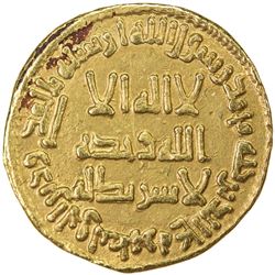 UMAYYAD: Yazid II, 720-724, AV dinar (4.24g), NM (Dimashq), AH103. EF
