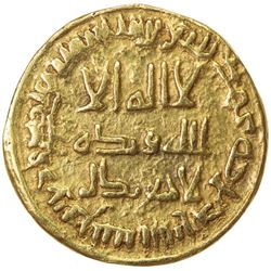 UMAYYAD: Hisham, 724-743, AV dinar (3.85g), NM, AH124. VF-EF