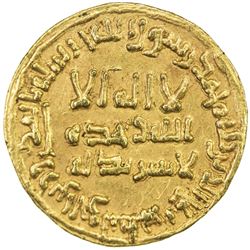 ABBASID: al-Mansur, 754-775, AV dinar (4.27g), NM, AH137. EF