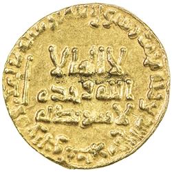 ABBASID: al-Mansur, 754-775, AV dinar (4.27g), NM, AH139. AU
