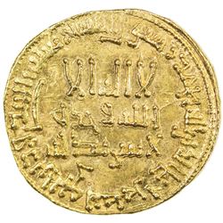 ABBASID: al-Mahdi, 775-785, AV dinar (4.24g), NM, AH166. AU