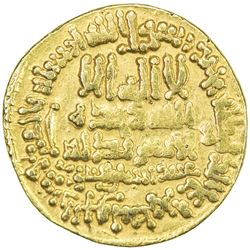 ABBASID: al-Ma'mun, 810-833, AV dinar (4.22g), Misr, AH207. VF