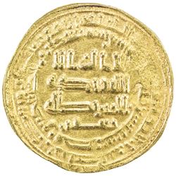 ABBASID: al-Mu'tamid, 870-892, AV dinar (4.24g), Misr, AH259. VF-EF