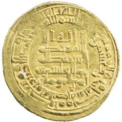 ABBASID: al-Qahir, 932-934, AV dinar (5.03g), Mah al-Basra, AH321. VF