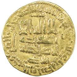 AGHLABID: Ibrahim II, 874-902, AV dinar (4.18g), NM, AH268. VF