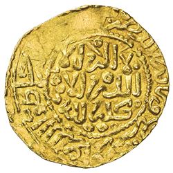 ALAWI SHARIF: Isma'il al-Samin, 1672-1727, AV dinar bunduqi (3.44g), Hadrat Fes, AH1120. EF