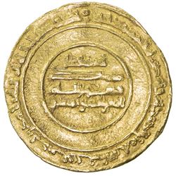 FATIMID: al-Mansur, 946-953, AV dinar (4.12g), al-Mahdiya, AH337. VF