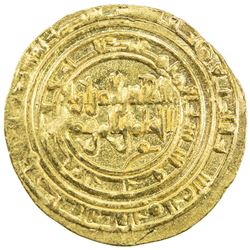 FATIMID: al-Zahir, 1021-1036, AV dinar (4.06g), al-Mahdiya, AH418. EF