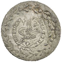 ALGIERS: Mahmud II, 1808-1839, AR 1/3 budju (3.20g), Jazayir, AH1245. EF-AU