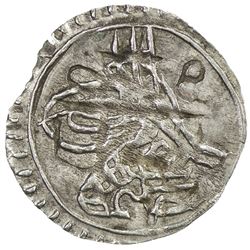 TURKEY: Selim III, 1789-1807, AR akce (0.11g), Islambul, AH1203 year 1. EF