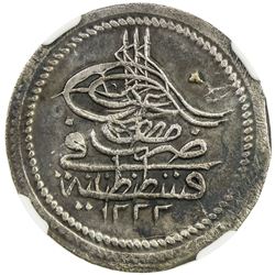 TURKEY: Mustafa IV, 1807-1808, AR 10 para, Kostantiniye, AH1222 year 1. NGC AU50