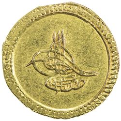TURKEY: Mustafa IV, 1807-1808, AV altin (sultani) (3.18g), Kostantiniye, AH1222 year 1. UNC