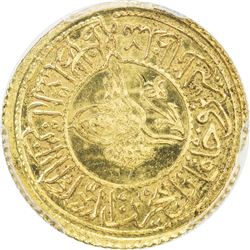 TURKEY: Mahmud II, 1808-1839, AV rumi altin, AH1223 year 15. PCGS MS66