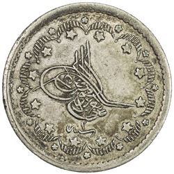 TURKEY: Abdu Aziz, 1861-1876, AR 10 kurush, Kostantiniye, AH1277 year 1. EF-AU