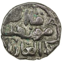 GREAT MONGOLS: Mongke, 1251-1260, AE fals (3.49g), Ghazna, AH655. EF