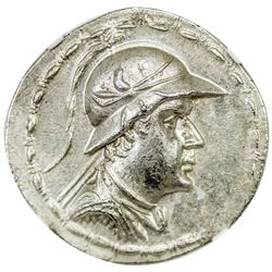 BACTRIA: Eucratides I, ca. 170-145 BC, AR tetradrachm (16.89g). NGC AU58