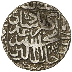 MUGHAL: Akbar I, 1556-1605, AR rupee (11.31g), Bhakkar, AH984. VF