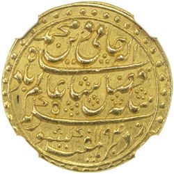 BENGAL PRESIDENCY: AV mohur (12.34g), "Murshidabad", AH1194 year 19. NGC MS64