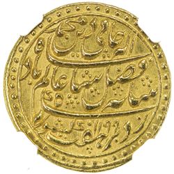 BENGAL PRESIDENCY: AV mohur (12.37g), "Murshidabad", AH1199 year 19. NGC MS64