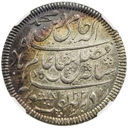 BENGAL PRESIDENCY: AR rupee (11.63g), "Murshidabad", AH1202 year 19. NGC MS64