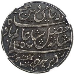 BENGAL PRESIDENCY: AR rupee (11.64g), "Murshidabad", year 19. NGC PF62