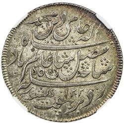 BENGAL PRESIDENCY: AR rupee (11.68g), "Murshidabad", AH1202 year 19. NGC MS63