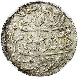 BENGAL PRESIDENCY: AR rupee (11.64g), "Murshidabad", AH1202 year 19. NGC MS64