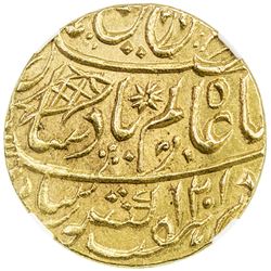 BENGAL PRESIDENCY: AV mohur (10.91g), Muhammadabad Benares, AH1201 years 17 & 29. NGC MS64