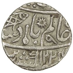 BENGAL PRESIDENCY: AR 1/2 rupee (5.64g), Muhammadabad Benares, AH1224 year 49. VF-EF