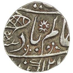 BENGAL PRESIDENCY: AR 1/4 rupee (2.80g), Muhammadabad Benares, AH121x year 42. EF