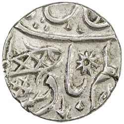 BENGAL PRESIDENCY: AR 1/4 rupee (2.74g), Muhammadabad Benares, year 43. EF