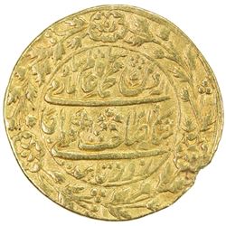 BENGAL PRESIDENCY: AV nazarana mohur (10.55g), Shahjahanabad, AH1219 year 47. VF