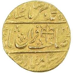 BENGAL PRESIDENCY: AV mohur (10.72g), Shahjahanabad, AH122x year 7. EF-AU