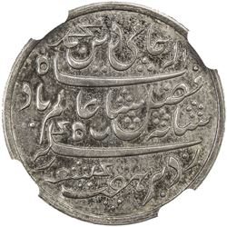 BENGAL PRESIDENCY: AR 1/2 rupee (5.81g), Farrukhabad, year 45. NGC PF63