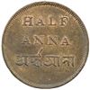 Image 2 : BENGAL PRESIDENCY: AE 1/2 anna (12.94g), ND. AU