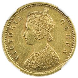 BRITISH INDIA: Victoria, Queen, 1837-1876, AV mohur, 1875(c). NGC AU