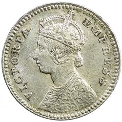 BRITISH INDIA: Victoria, Empress, 1876-1901, AR 2 annas, 1878(c). NGC MS62