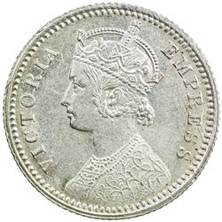 BRITISH INDIA: Victoria, Empress, 1876-1901, AR 1/4 rupee, 1879-C. NGC MS63