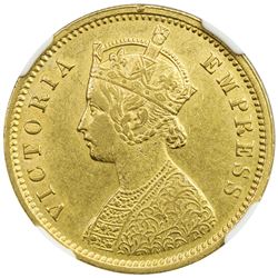 BRITISH INDIA: Victoria, Empress, 1876-1901, AV mohur, 1888(c). NGC AU55