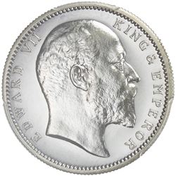 BRITISH INDIA: Edward VII, 1901-1910, AR rupee, 1903(c). PCGS MS63