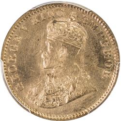 BRITISH INDIA: George V, 1910-1936, 1/4 anna, 1916(c). PCGS MS64