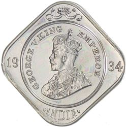 BRITISH INDIA: George V, 1910-1936, 4 annas, 1920(b). PCGS PF63