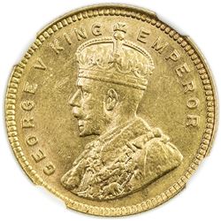 BRITISH INDIA: George V, 1910-1936, AV 15 rupees, 1918(b). NGC MS62