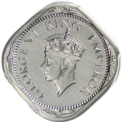BRITISH INDIA: George VI, 1937-1947, 1/2 anna, 1946(c). PCGS PF63