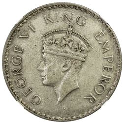 BRITISH INDIA: George VI, 1937-1947, AR rupee, 1939(b), NGC graded AU55