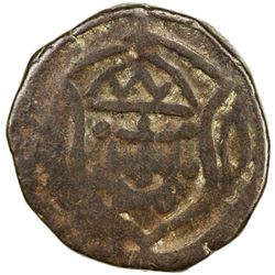 DIU: Maria I & Pedro III, 1777-1786, AE atia (9.17g), 1778. VF